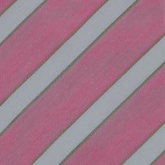 Cesare Attolini Pink Striped Silk Tie (1568)