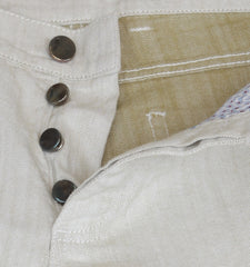 $904 Cesare Attolini Beige Solid Jeans - Slim - (CA926265) - Parent