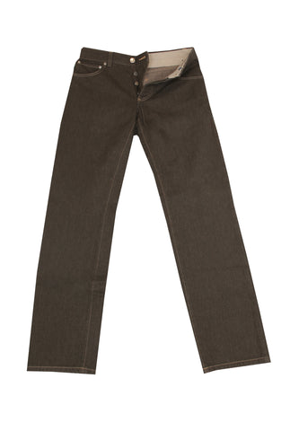 Cesare Attolini Olive Green Jeans - Slim