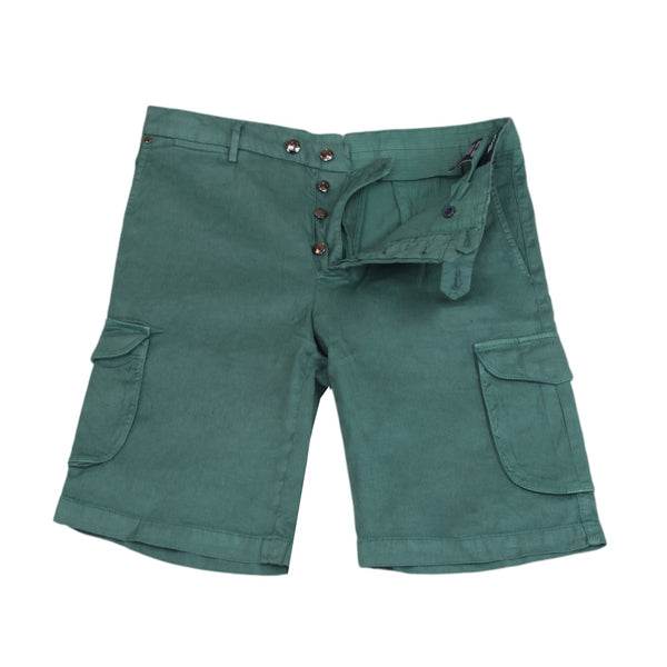 $904 Cesare Attolini Green Solid Shorts - Full - (CA411261) - Parent