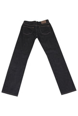 $904 Cesare Attolini Dark Blue Solid Jeans - Slim - (CA930261) - Parent