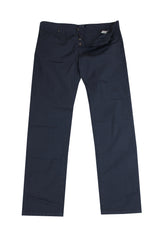 $904 Cesare Attolini Dark Blue Solid Pants - Slim - (CA9262611) - Parent
