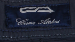 $904 Cesare Attolini Dark Blue Solid Pants - Slim - (CA9262611) - Parent
