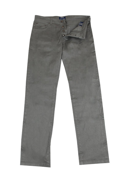 $904 Cesare Attolini Gray Solid Jeans - Slim - (CA9262621) - Parent