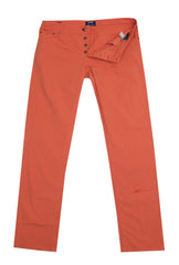 $904 Cesare Attolini Orange Solid Cotton Blend Pants - Slim - 42/58 - (CA926268)