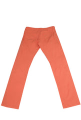 $904 Cesare Attolini Orange Solid Cotton Blend Pants - Slim - (CA926268) - Parent