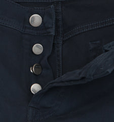 $904 Cesare Attolini Dark Blue Solid Jeans - Slim - (CA5212613) - Parent