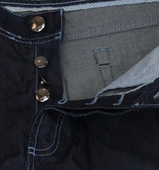 $904 Cesare Attolini Denim Blue Solid Jeans - Slim - (CA617267) - Parent