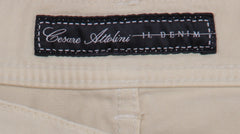 Cesare Attolini Cream Solid Cotton Blend Pants - Slim - (1025) - Parent