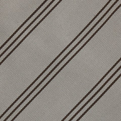 Cesare Attolini Brown Striped Silk Tie (1520)