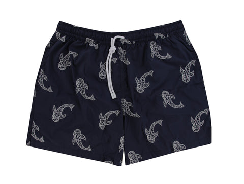 Fedeli Dark Blue Swim Shorts