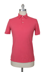 $375 Fedeli Pink Solid Piqué Polo - (FD916252) - Parent