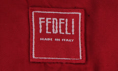 $375 Fedeli Red Solid Cotton Polo - (FD9162510) - Parent