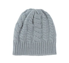 $350 Fedeli Light Gray Solid Cashmere Beanie - (FD93252) - Parent