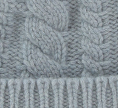 $350 Fedeli Light Gray Solid Cashmere Beanie - (FD93252) - Parent