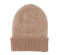 $350 Fedeli Light Brown Solid Cashmere Beanie - (FD93253) - Parent