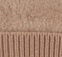 $350 Fedeli Light Brown Solid Cashmere Beanie - (FD93253) - Parent