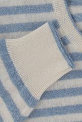 $1025 Fedeli Light Blue Cashmere Blend Crewneck Sweater - (FD38252) - Parent