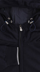 $2275 Fedeli Dark Blue Wool Solid Jacket - (FD314261) - Parent