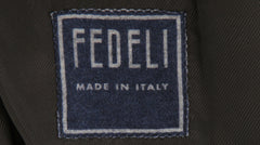 $3575 Fedeli Charcoal Gray Cashmere Solid Jacket - (FD10120244) - Parent