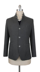 $3575 Fedeli Gray Cashmere Solid Jacket - 38/48 - (FD10120245)
