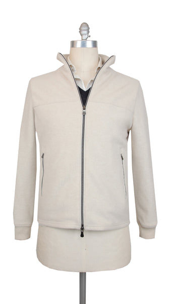$2675 Fedeli Beige Cashmere Solid Jacket - (FD91820242) - Parent