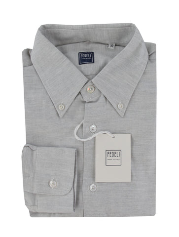Fedeli Light Gray Shirt - Slim