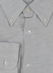 $575 Fedeli Light Gray Solid Cashmere Blend Shirt - Slim - (FD222253) - Parent