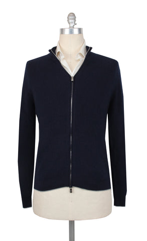 Fedeli Navy Blue Funnel Jacket