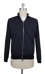 $2275 Fedeli Dark Blue Reversible Crewneck Sweater - (FD44265) - Parent
