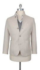 $3750 Fedeli Beige Cashmere Solid Jacket - (FD1016251) - Parent