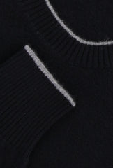 Fiori Di Lusso Midnight Navy Blue Crewneck Sweater - (FL67238) - Parent