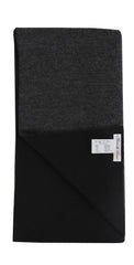 $800 Fiori Di Lusso Black Solid Cashmere Blend Long Scarf - 82.5" x 13.25" (FL926233)