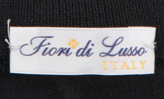 Fiori Di Lusso Black Cashmere Blend 1/4 Zip Sweater - (FL613232) - Parent