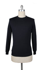 Fiori Di Lusso Midnight Navy Blue Crewneck Sweater - (FL672310) - Parent