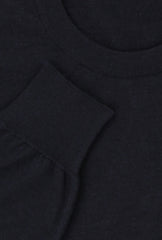 $1200 Fiori Di Lusso Midnight Navy Blue Crewneck Sweater - (FL672310) - Parent