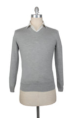 Fiori Di Lusso Light Gray V-Neck Sweater - (FL67233) - Parent