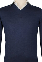 Fiori Di Lusso Navy Blue V-Neck Sweater - (FL67236) - Parent