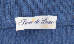 Fiori Di Lusso Blue Wool Blend 1/4 Zip Sweater - (FL824221) - Parent