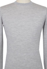 $1225 Fiori Di Lusso Light Gray Cashmere Crewneck Sweater - (FL282516) - Parent