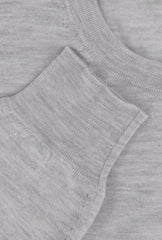 $1225 Fiori Di Lusso Light Gray Cashmere Crewneck Sweater - (FL282516) - Parent