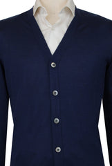 $1325 Fiori Di Lusso Blue Cashmere Blend Cardigan - (FL282524) - Parent