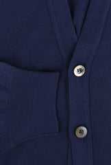 $1325 Fiori Di Lusso Blue Cashmere Blend Cardigan - (FL282524) - Parent