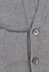 $1325 Fiori Di Lusso Gray Cashmere Blend Cardigan - (FL282522) - Parent