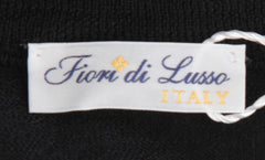 $1325 Fiori Di Lusso Black Cashmere Blend Funnel Jacket - (FL282526) - Parent