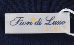 $1325 Fiori Di Lusso Blue Cashmere Blend Funnel Jacket - (FL282531) - Parent