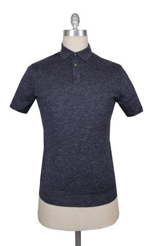 Fiori Di Lusso Dark Blue 1/4 Button Polo Sweater