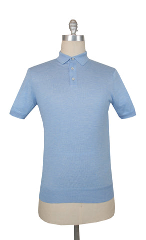 Fiori Di Lusso Light Blue 1/4 Button Polo Sweater