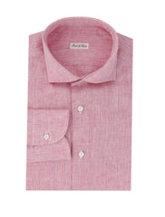 Fiori Di Lusso Pink Melange Linen Shirt - Slim - 17/43 - (FL952315)
