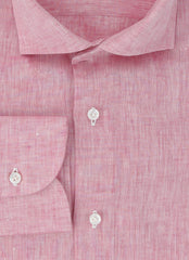 Fiori Di Lusso Pink Melange Linen Shirt - Slim - (FL952315) - Parent